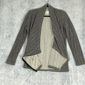Black and White Herringbone Women's Jacket